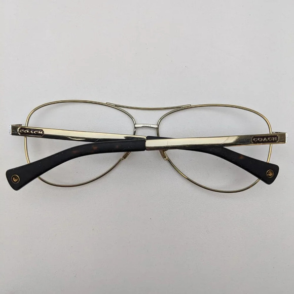 🕶️Frame only! Coach L055 STEFANIE HC7025-9013/T5 Aviator Sunglasses / ALI457🕶️ - Picture 2 of 8